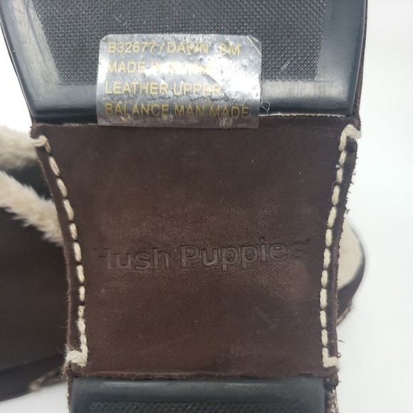 Hush Puppies Suede Faux Fur Clog Slippers - Picture 8 of 12